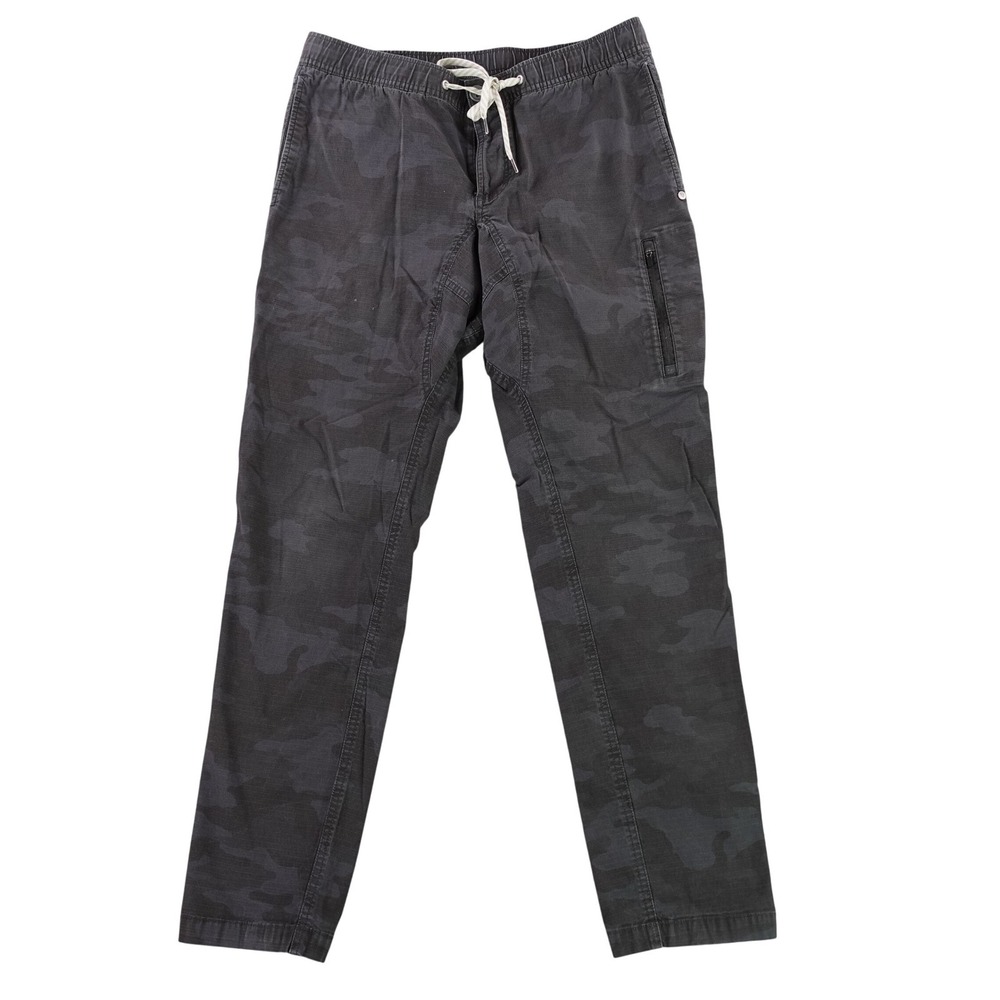 Vuori Jogger Pants Mens Large Gray Camo Ripstop Climber Stretch Zip Pocket V412